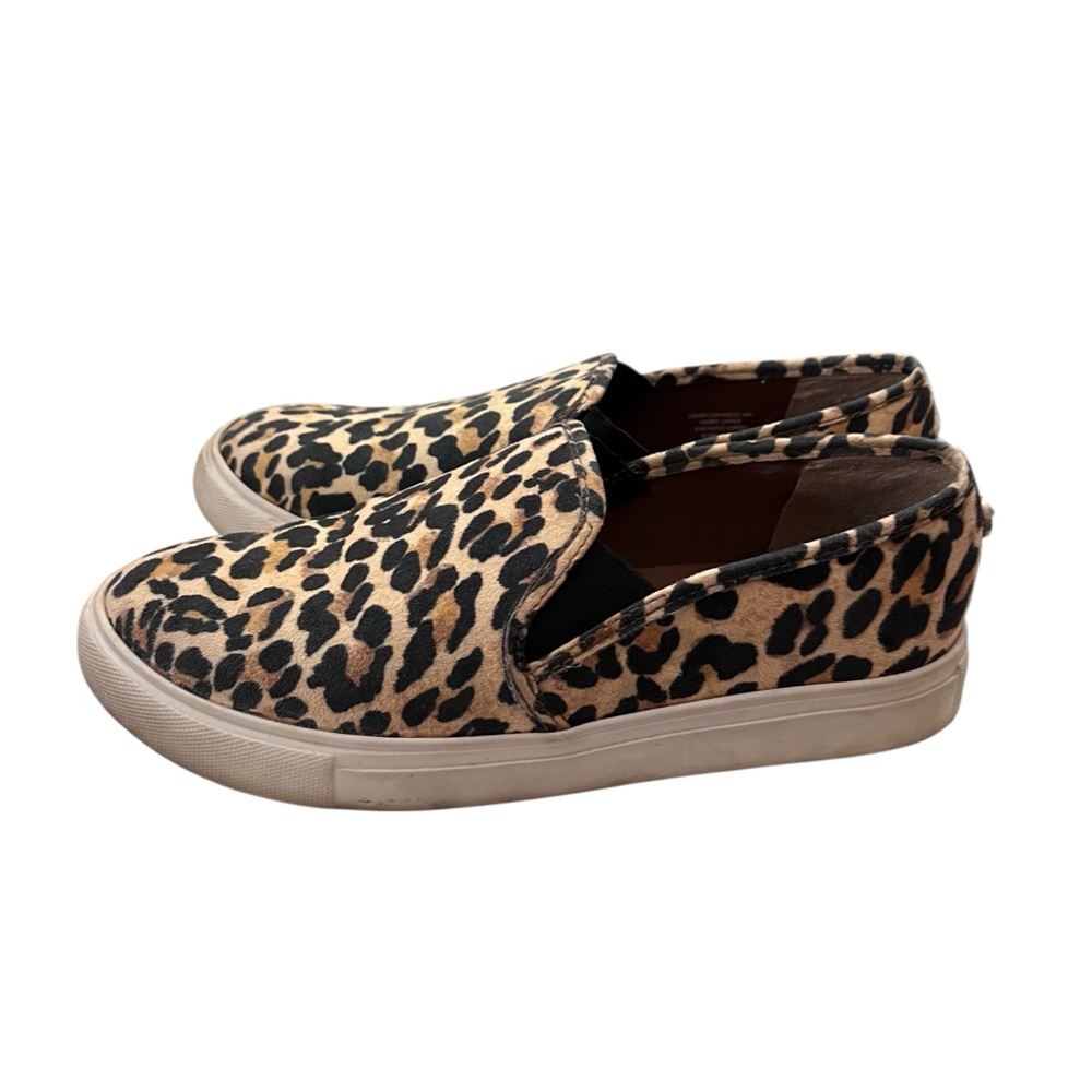 Steve Madden Safary Slip-On Sneakers Leopard Print Tan 6M - Picture 6 of 7